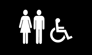 Unisex Accessible braille and tactile signs manufactured by Bathurst Signs